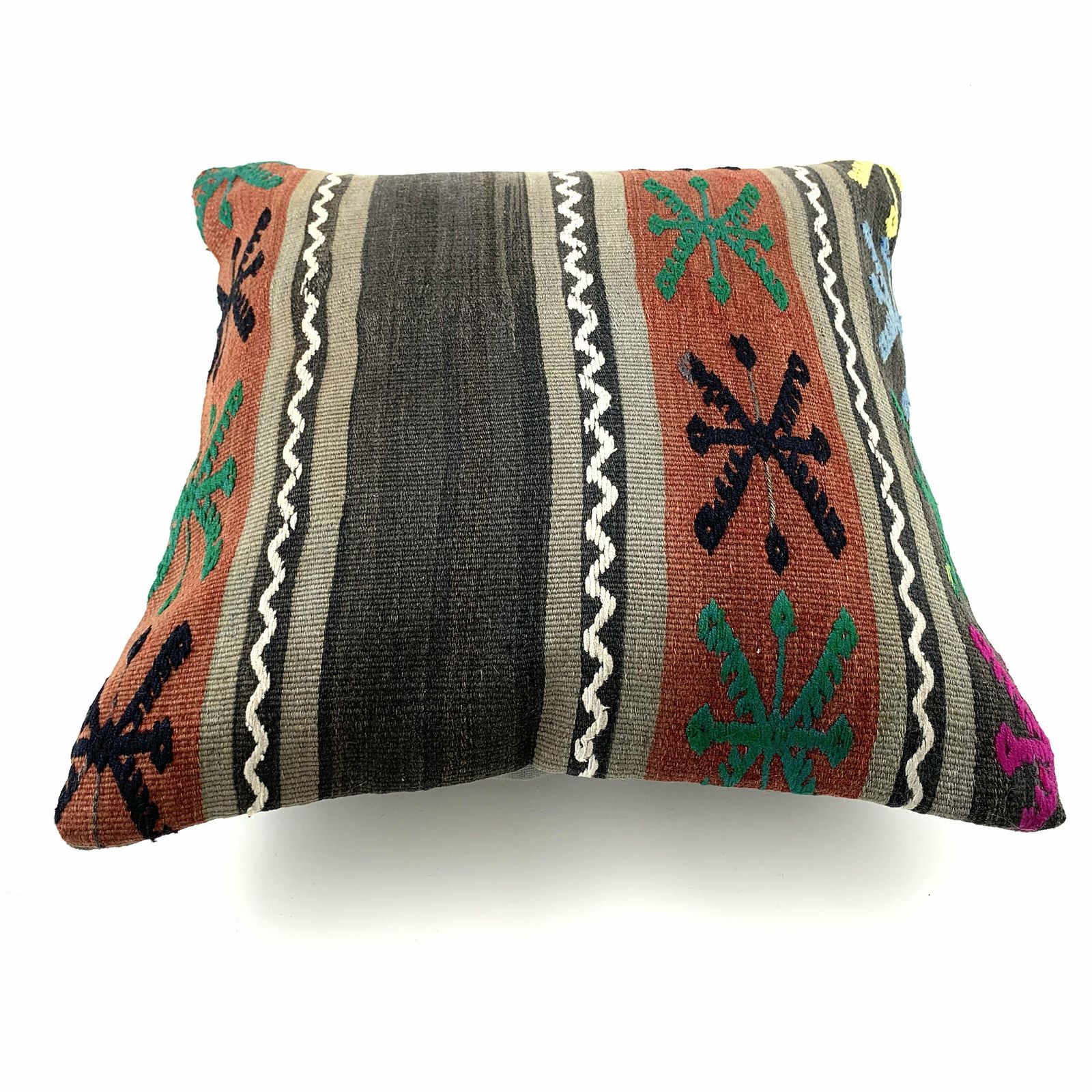 45x45 Cm Vintage Turkish Kilim Pillow Cover , Decorative Handmade Cushion Cover photo 59.0