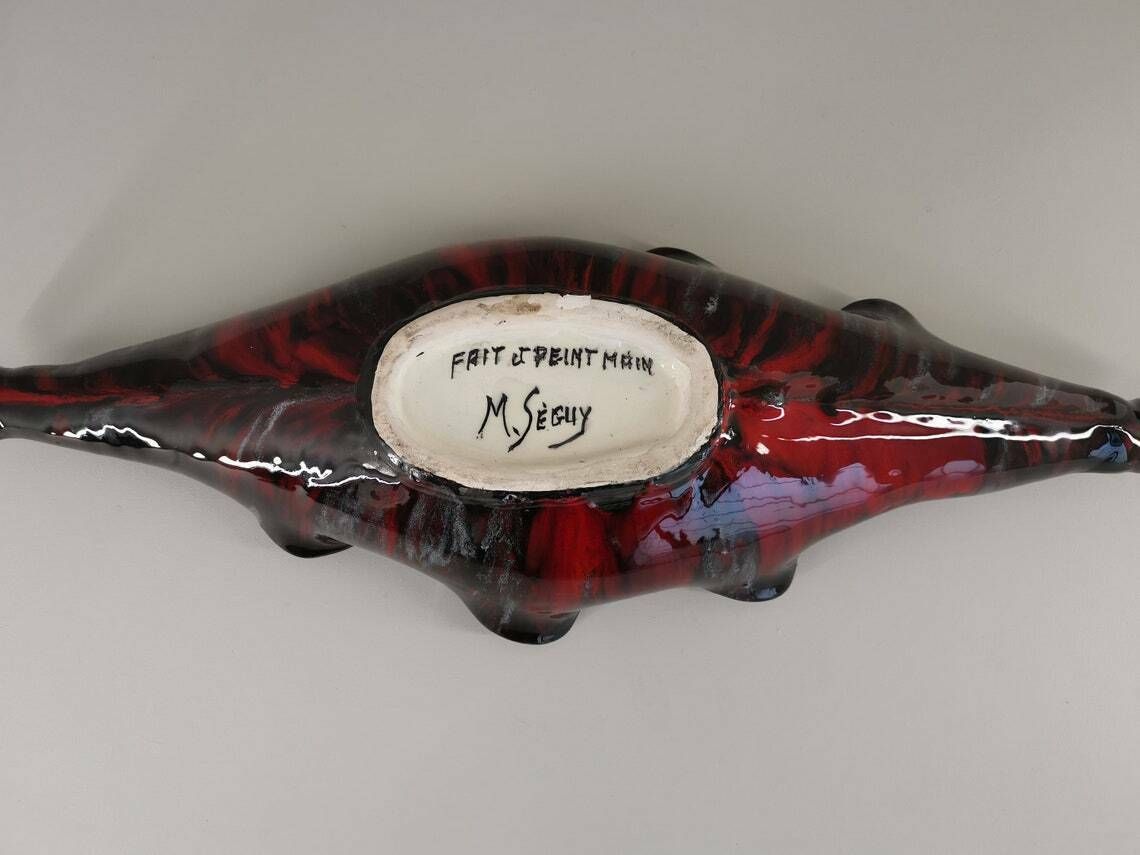 Table Center Dish, Empty Pockets Signed In Ceramic 70s / Vintage / France / Mid Century / Xxth Century photo for sale