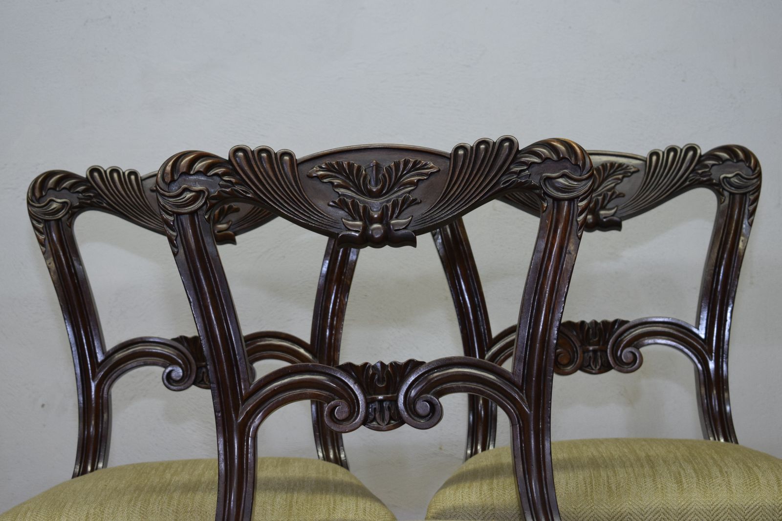 Furniture 3 Regency Dining Chairs, 1800s photo
