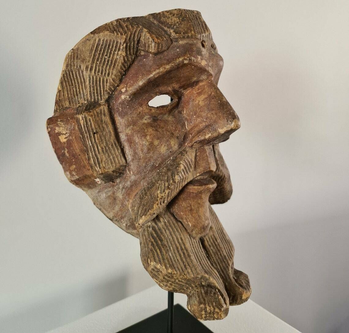 South America 1960 Wooden Mask With Polychromes Vintage Mid Century Xxth Century photo 143.0