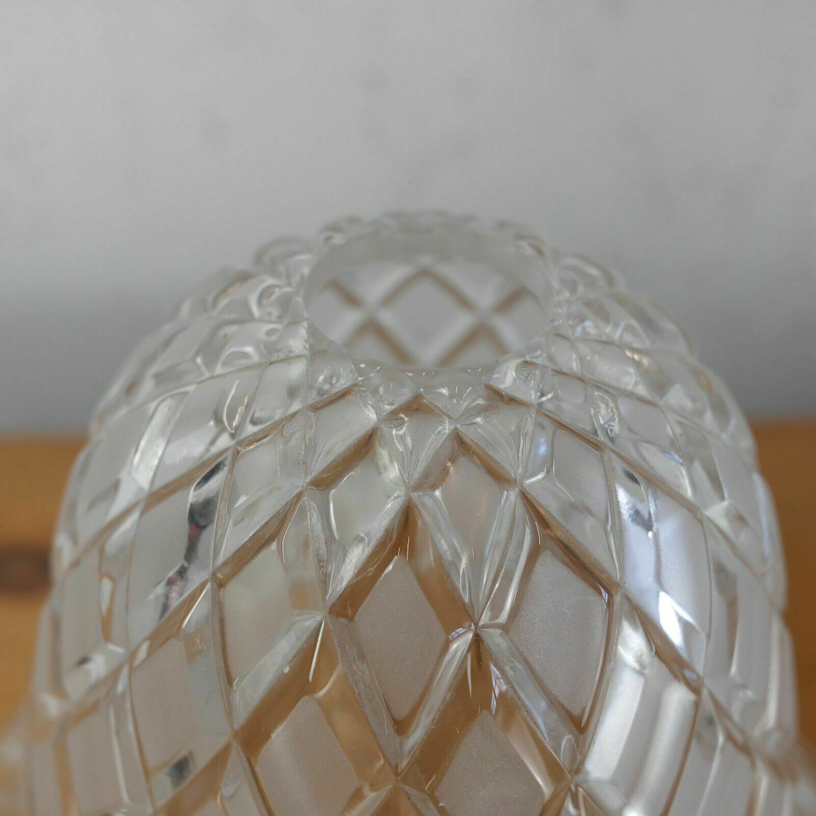 Pair Of Vintage Heavy Glass Bell Shade Antique Style photo buy