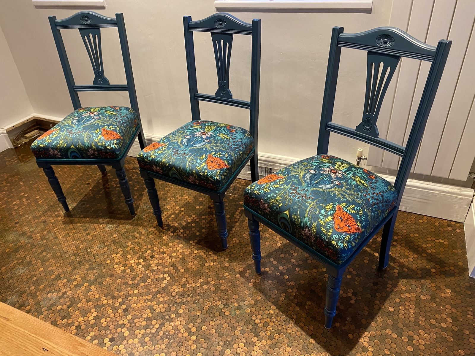 Georgian Dining Chairs, Traditionally Reupholstered And Revamped photo furniture