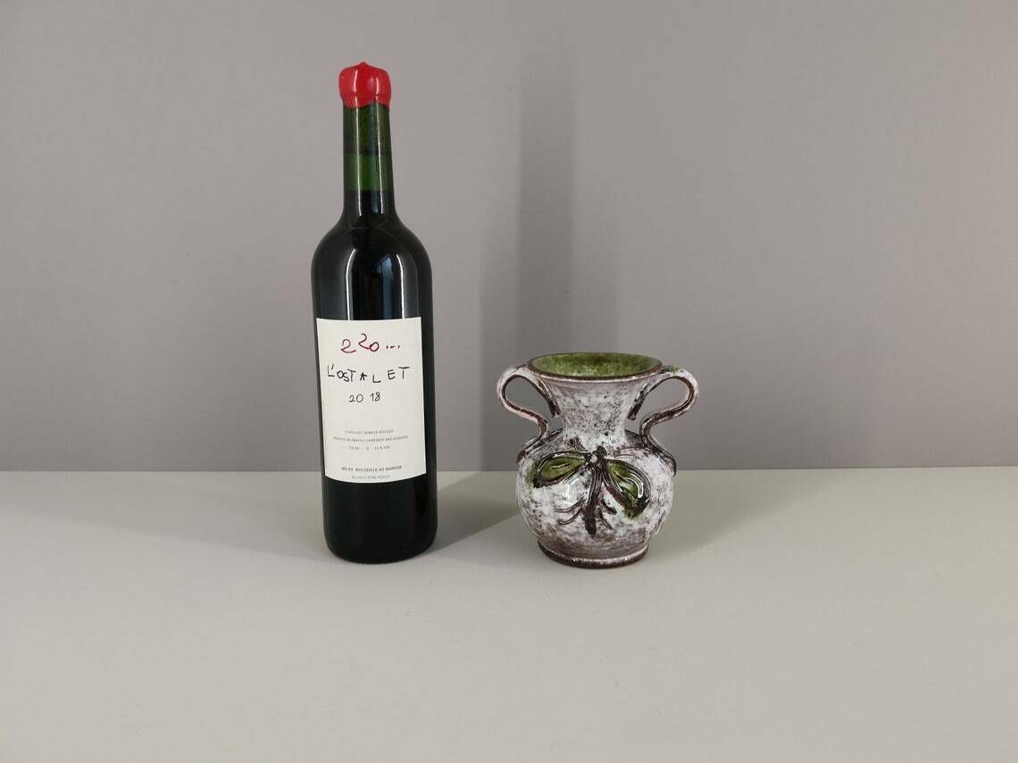 photo for sale French Ceramic Vase Of Vallauris Floral Decoration / 50s / Ceramic / Handicraft / Mid Century / France / Twentieth Century