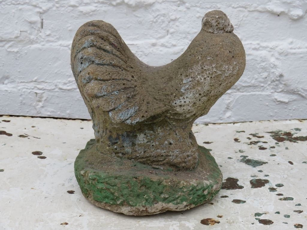 Vintage English Weathered Garden Dove Ornament photo 65.0