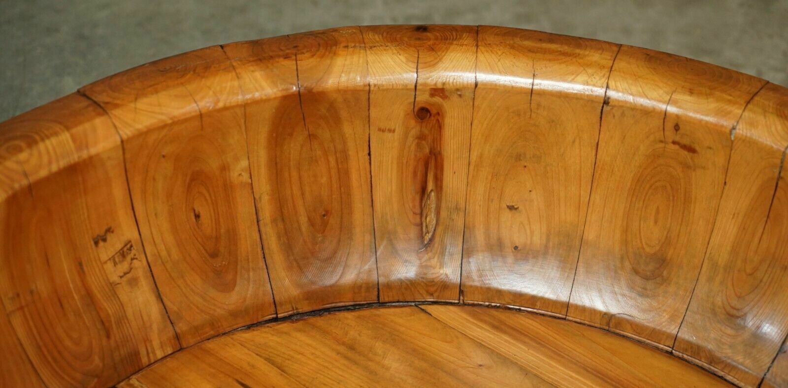Huge Antique Chinese Qing Dynasty Rice Basket With Metal Supports Fruit Bowl photo buy
