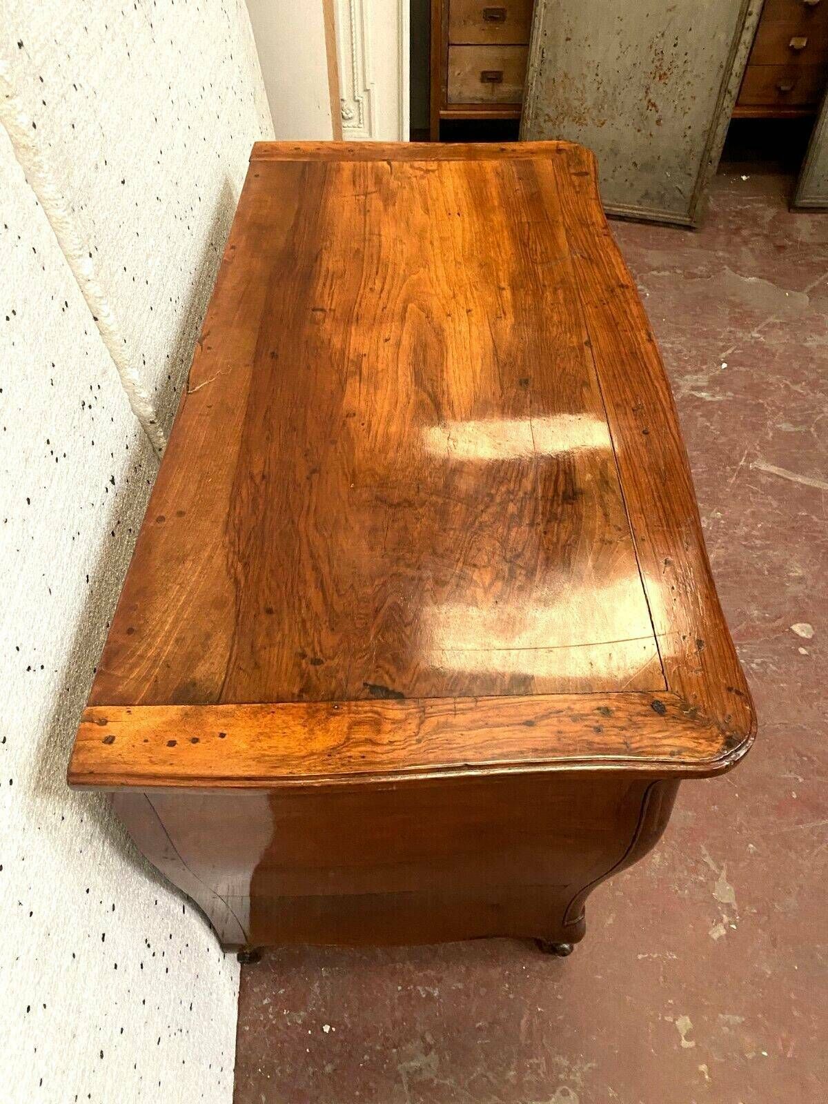 Louis XV Curved Chest Of Drawers In Solid Walnut Period 18th Century photo buy