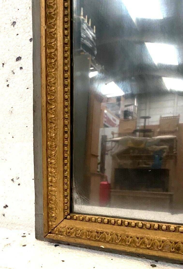 Louis XVI Style Mirror In Wood And Gilded Stucco 19th Century Mantel Trumeau photo 663.25