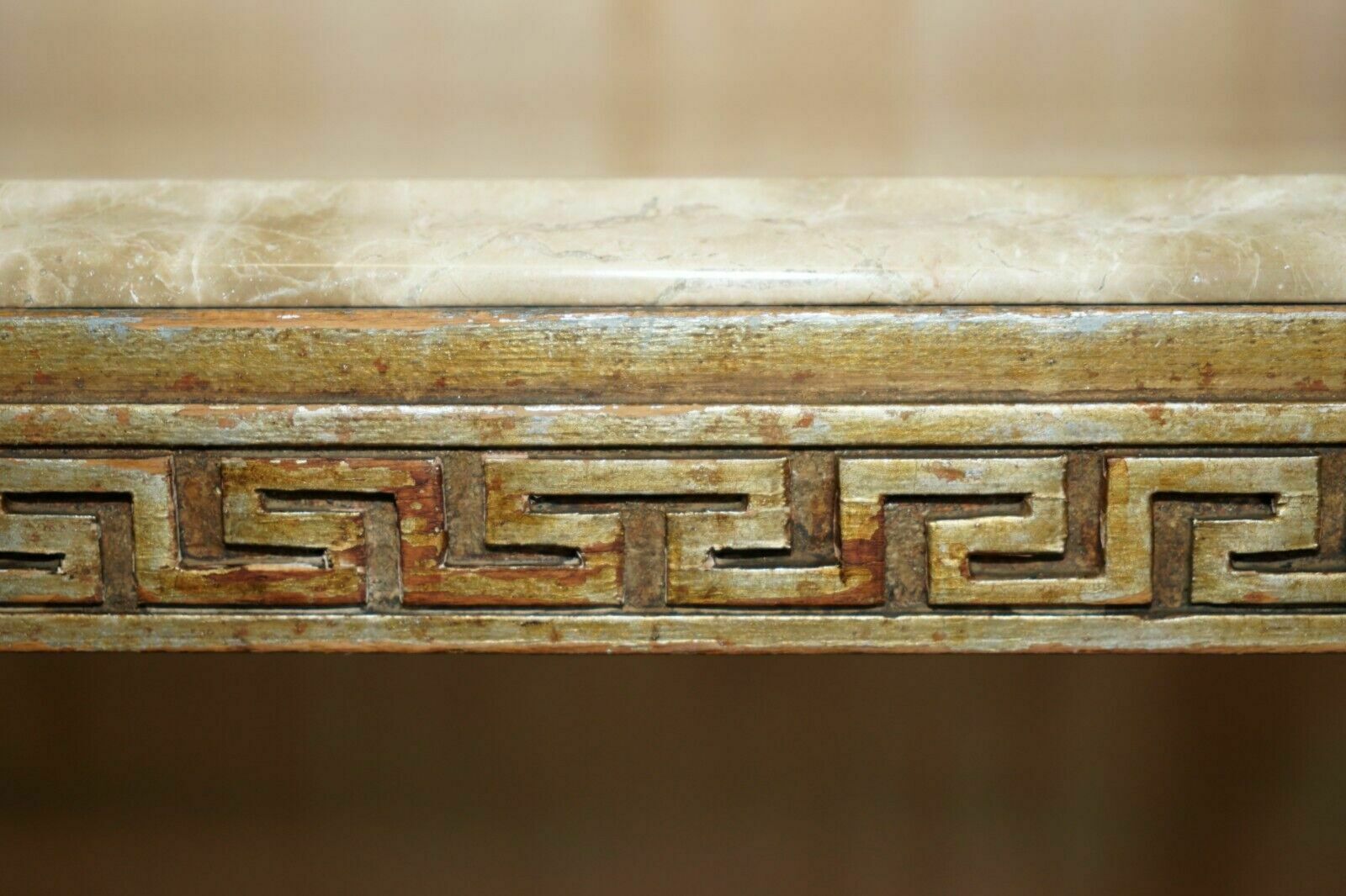 photo for sale Antique Italian Circa 1860 Ornately Carved & Giltwood Marble Topped Coffee Table