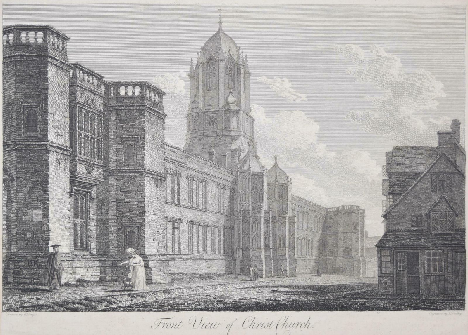 Christ Church, Oxford 18th Century Engraving By John Dadley After Edward Dayes photo vinterior