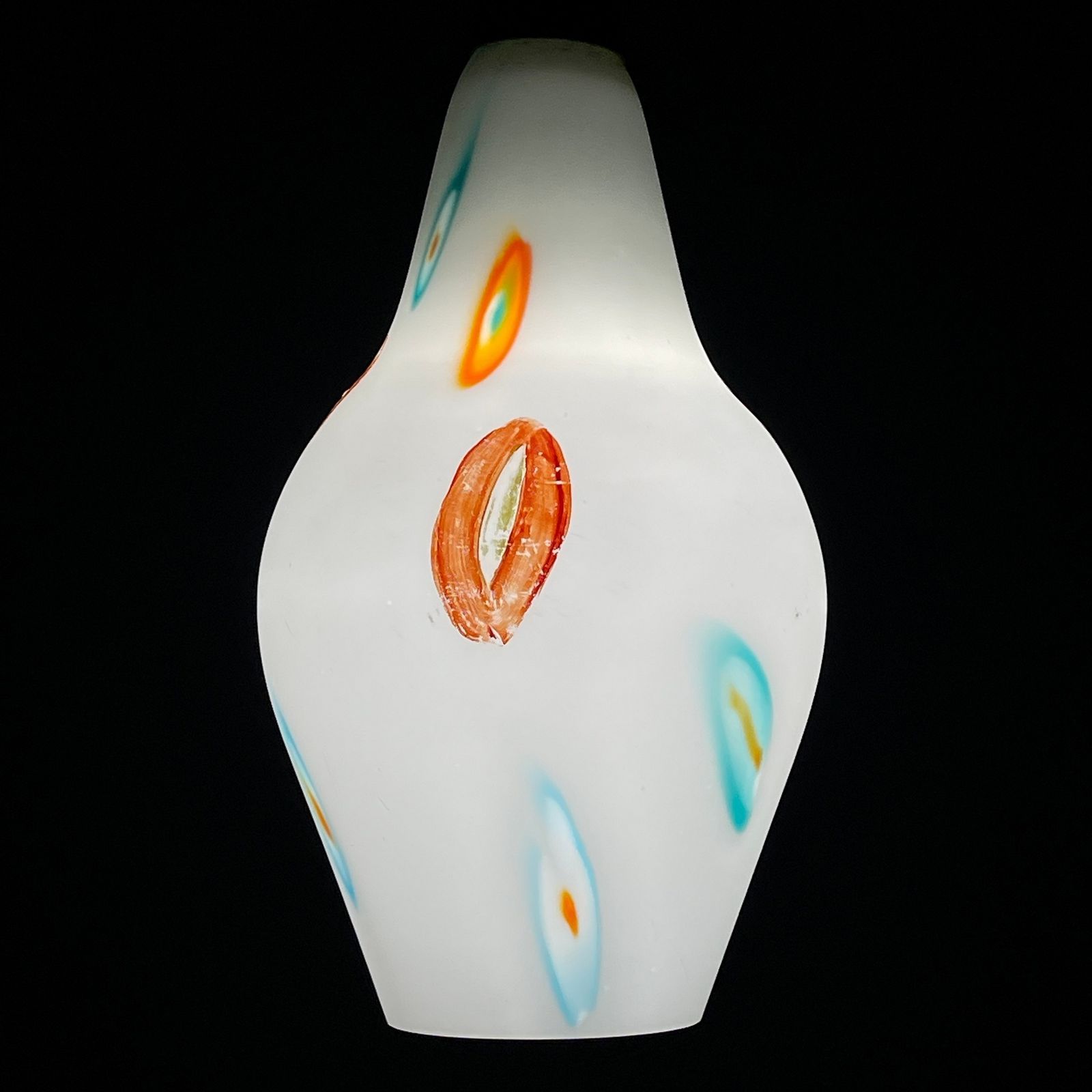 photo for sale Mid Century Multicolor Opaline Murano Glass Pendant Lamp By Stilnovo Italy 1950s