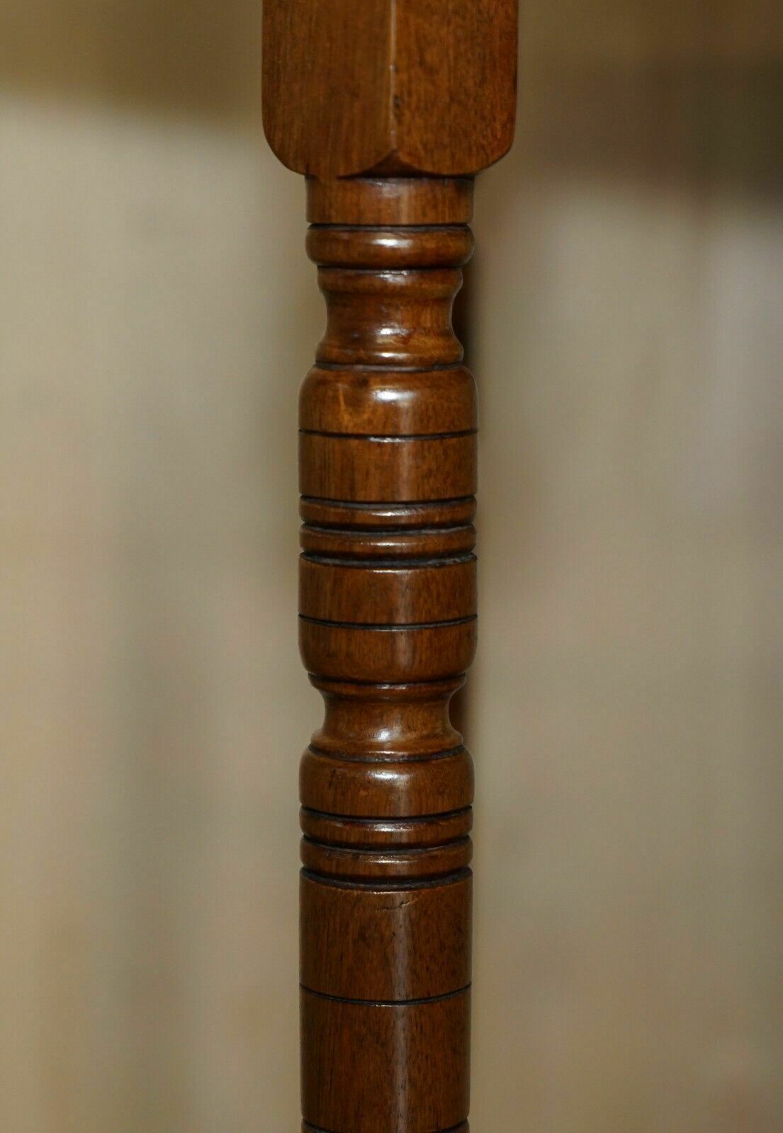 Decorative English Victorian Hand Carved Octagonal Side End Occasional Table photo vintage