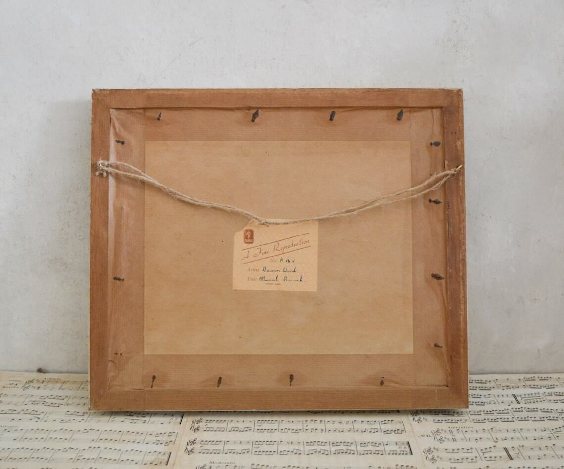 photo furniture Rare Vintage Vernon Ward Peerart Product Wall Art, 1940s Framed Mixed Bunch Flowers, Antique Ornate Gilt Frame With Glass Cover 35x30 Cm