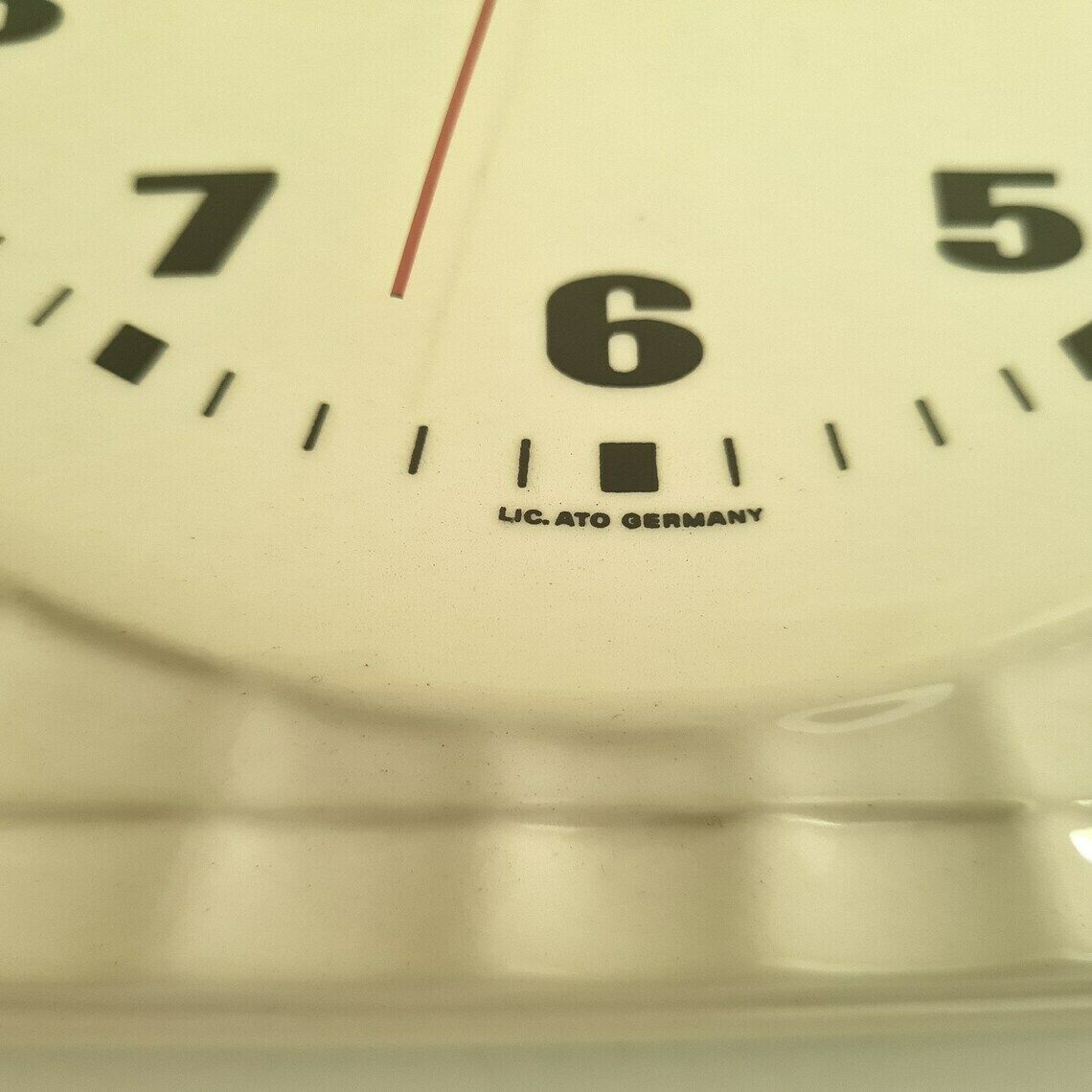 Vintade Ceramic Mid Century Diehl Electronic Wall Clock Germany 70s photo for sale