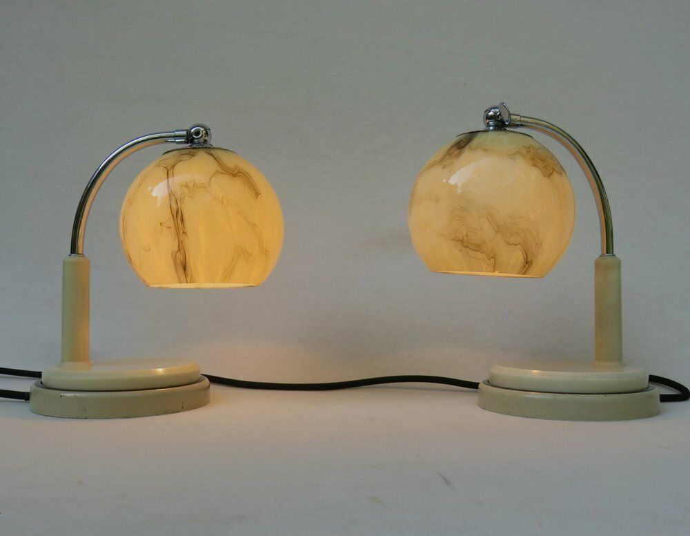 Bauhaus Table Lights By Marianne Brandt For Ruppel Works, 1920s, Set Of 2 photo Lighting