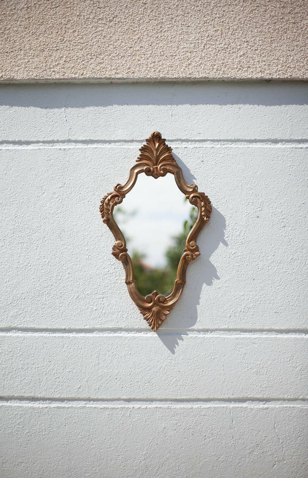 Rocaille Mirror, Wall Mirror, Vintage Mirror, Embossed Copper Mirror, Mirror