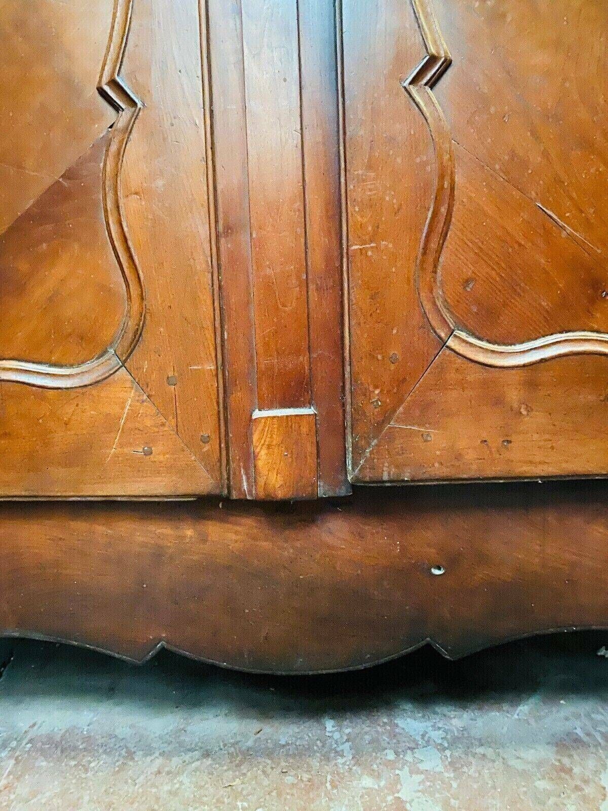 Louis XV Cabinet With Gendarme Hat In Solid Cherry Wood 18th Century photo vinterior