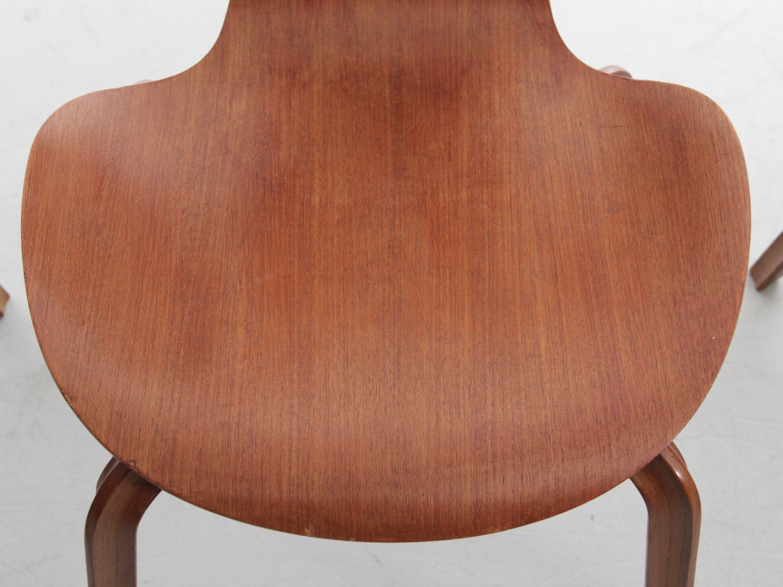 Set Of 3 Chairs "Grand Prix" Of Arne Jacobsen In Teak photo furniture