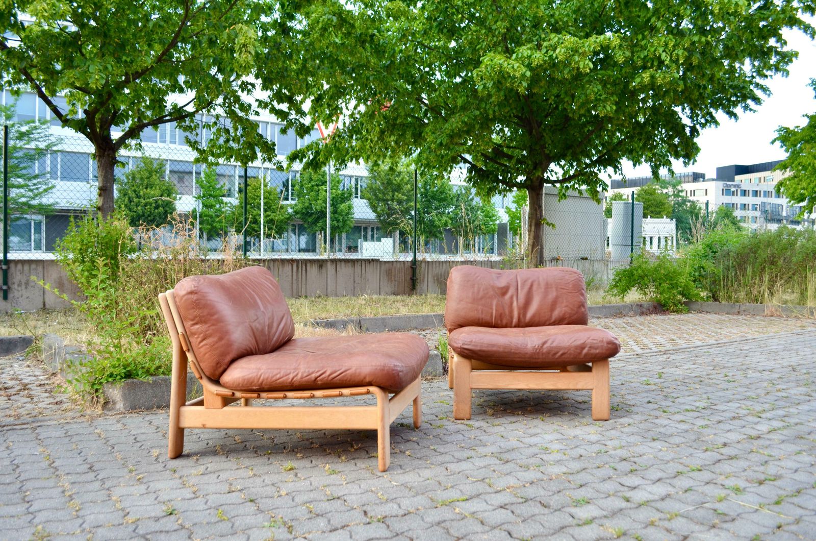 photo buy Vintage Modular Cognac Saddle Leather Sectional Sofa Germany Chapo Era