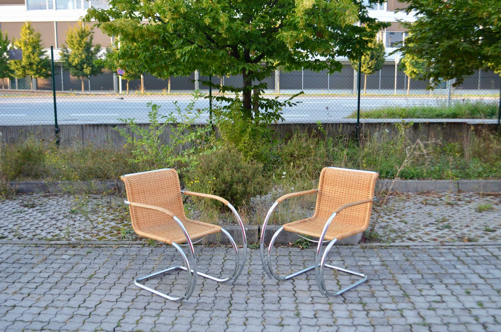 Early Thonet S533 Rf Cane Weißenhof Armchair Chair Mies Van Der Rohe Set Of 2 photo furniture
