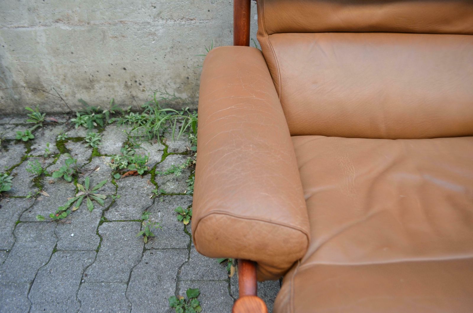 photo for sale Arne Norell Model Inca Caramel Leather Lounge Chair