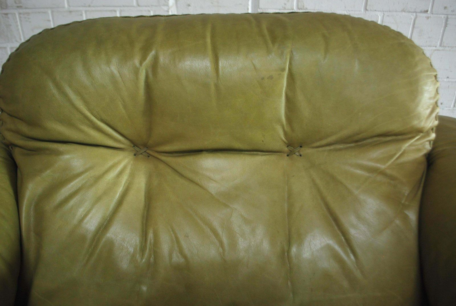 3706.0 De Sede James Bond Leather Lounge Chair Ds 101 Olive Green photo