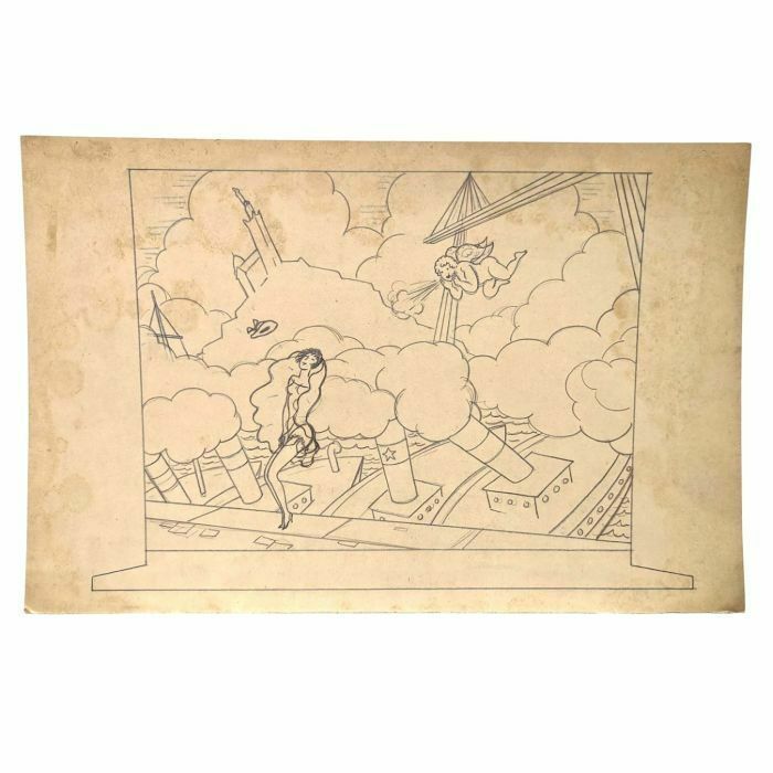 Lucien Roudier Eller Drawing On Paper 1930s