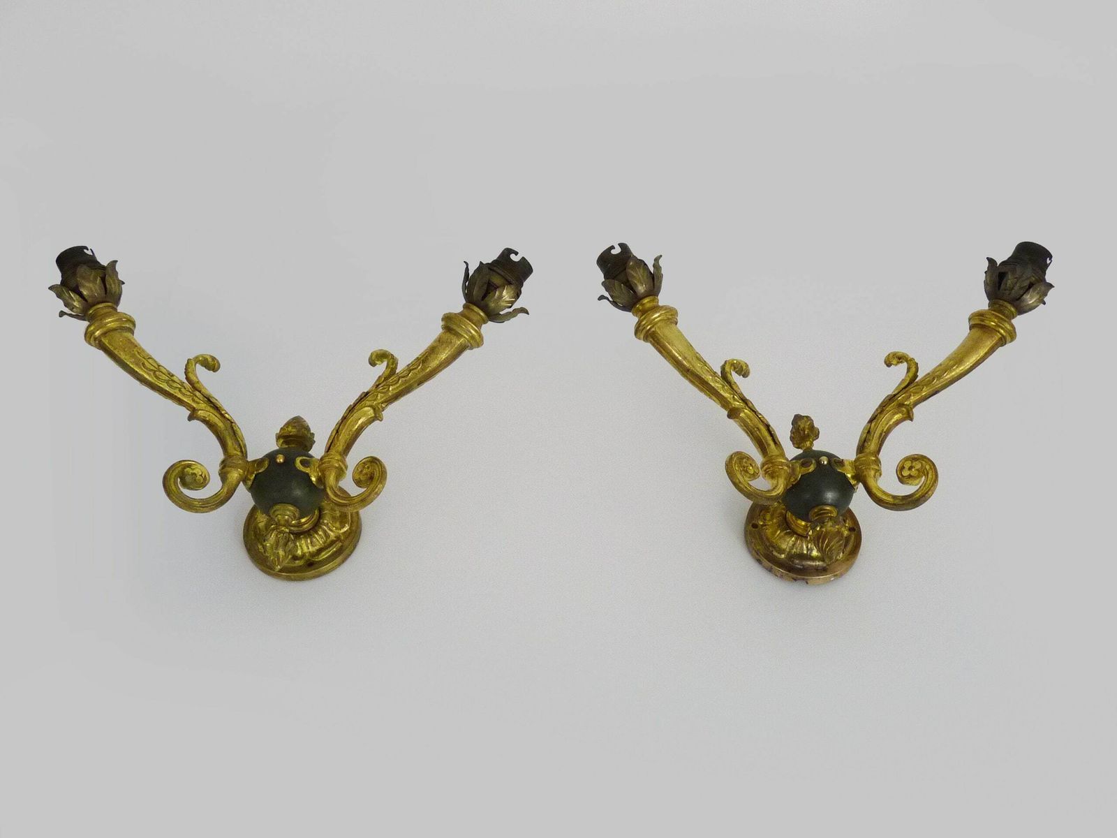 Paire d'appliques double Empire en bronze photo 316.16