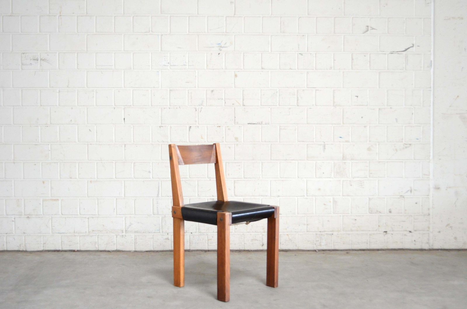 Vintage Early Pierre Chapo Model S24 Saddle Leather Chair, Circa 1970 photo vinterior