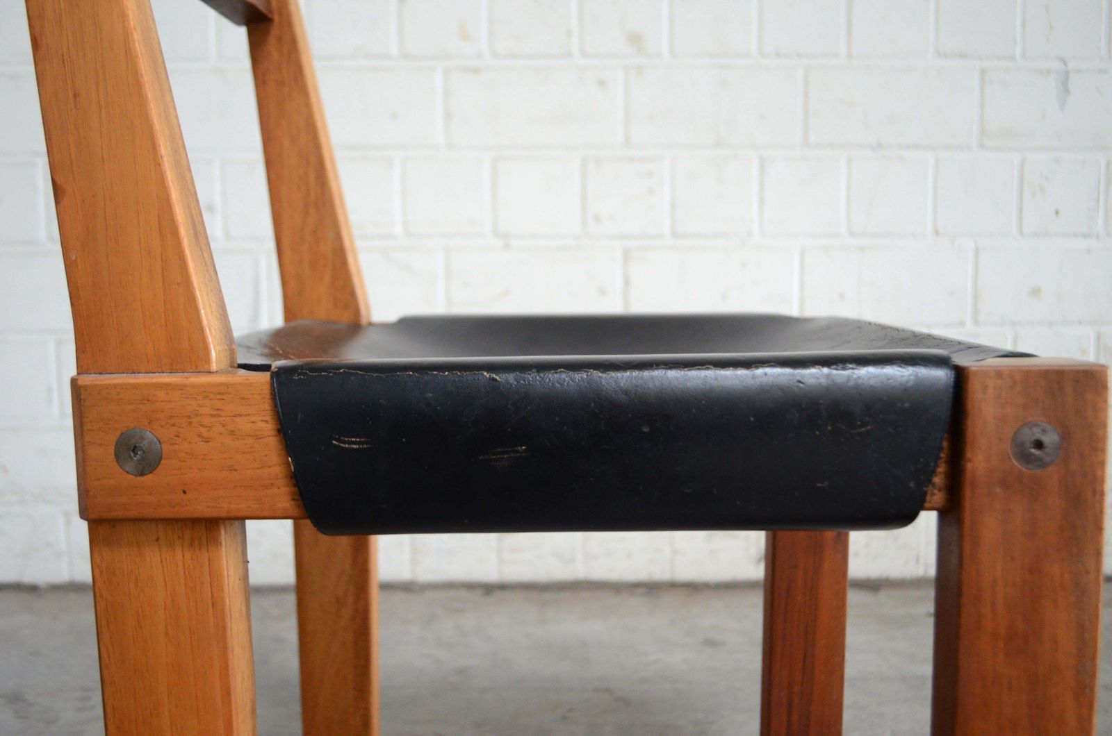 photo for sale Vintage Early Pierre Chapo Model S24 Saddle Leather Chair, Circa 1970