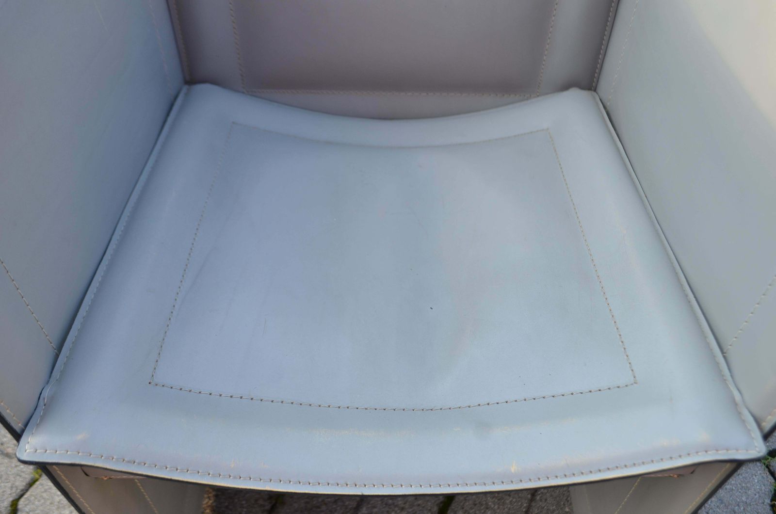 Arrben Italy Modern Grey Saddle Leather Dining Chair Model Solaria photo vintage