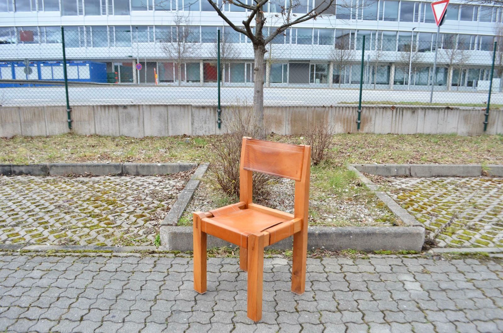 Rare Pierre Chapo S11 Saddle Cognac Chair Set Of 2 photo Furniture