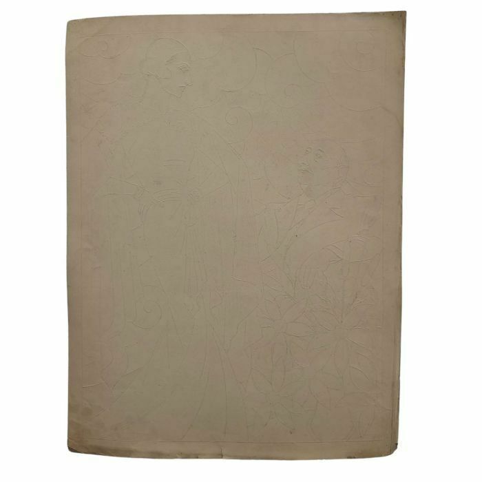 Lucien Roudier Eller Drawing On Paper 1930s photo furniture