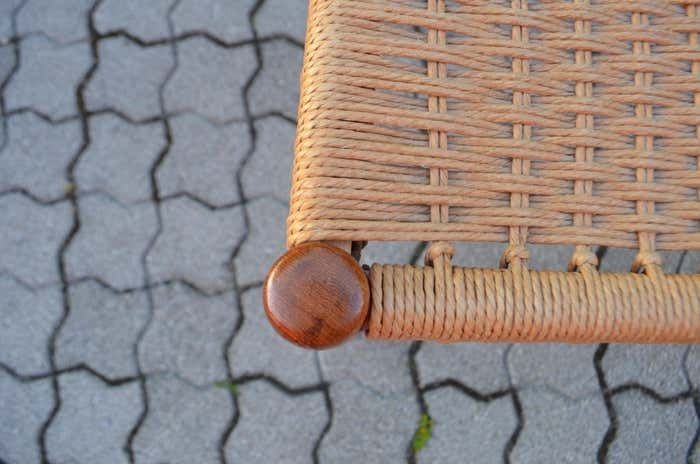 photo vintage Arne Hovmand Olsen Teak Papercord Dining Chair For Mogens Kold Set Of 2