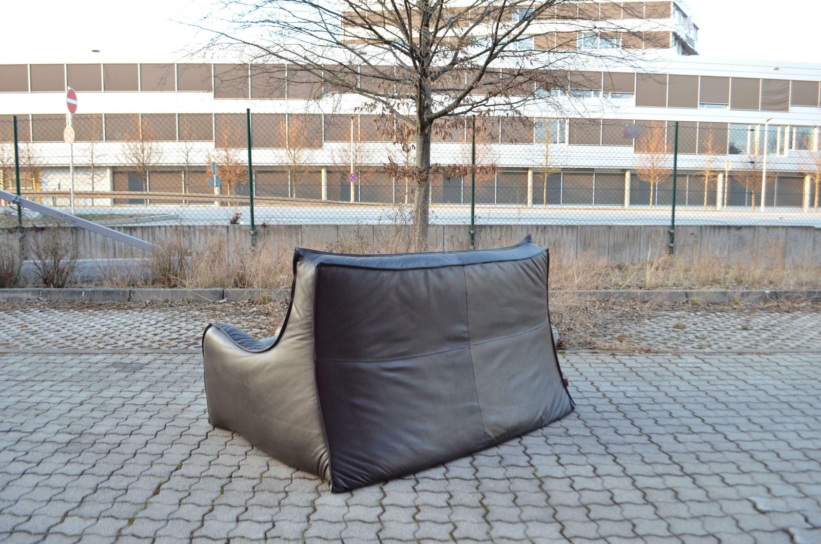 Rare Ligne Roset Model Satan By Bernard Govin Brown Leather Togo Sofa photo Furniture