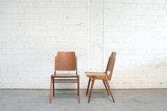 8 Set Of Original Austro Chairs By Franz Schuster For Wiesner Hager Austria 1959 photo Furniture