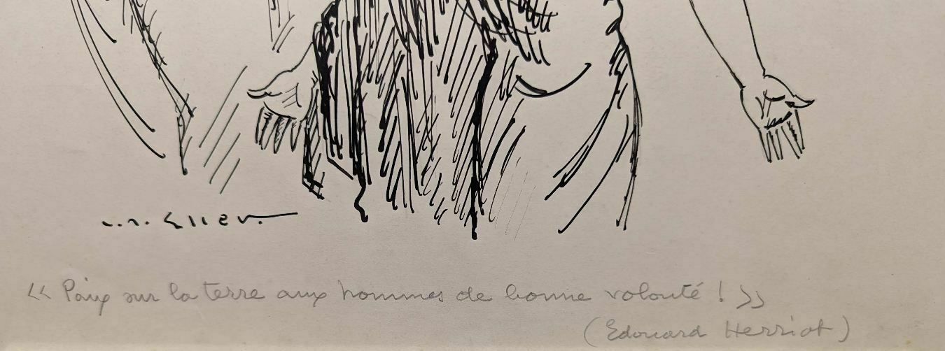 Lucien Roudier Eller Drawing On Paper 1930s photo Art