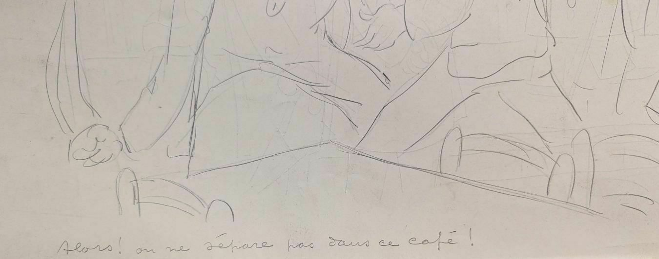 Lucien Roudier Eller Drawing On Paper 1930s photo vintage