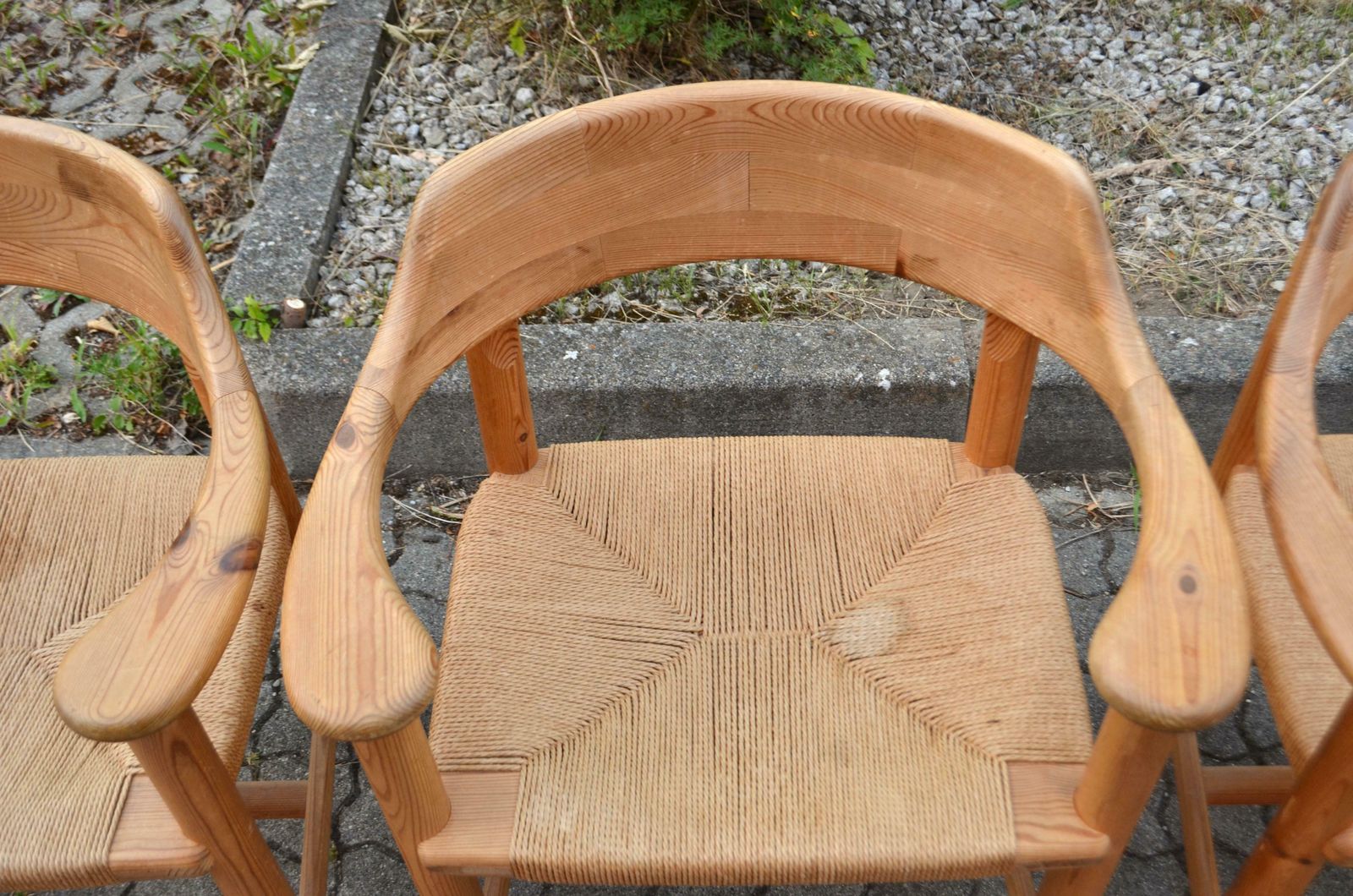 photo for sale Rainer Daumiller Danish Papercord Dining Armchair Scandinavian Pine Set Of 4