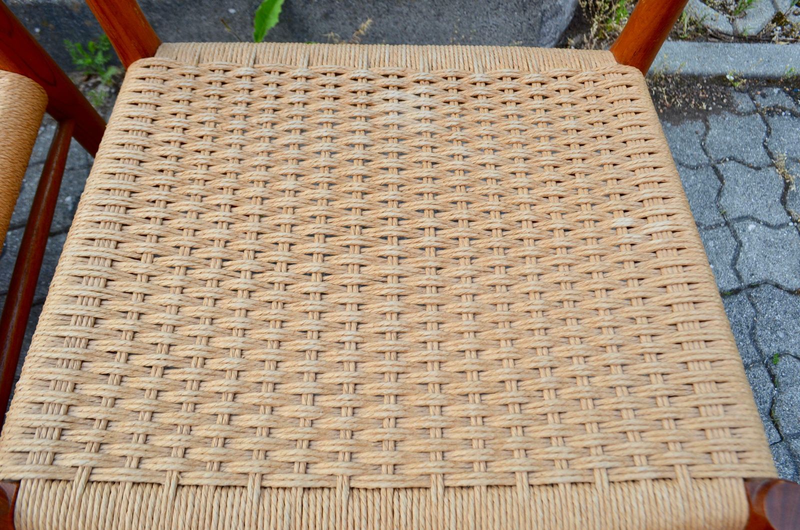Niels Møller Modell 75 Danish Teak Dining Papercord Chair For J.L. Møllers photo buy