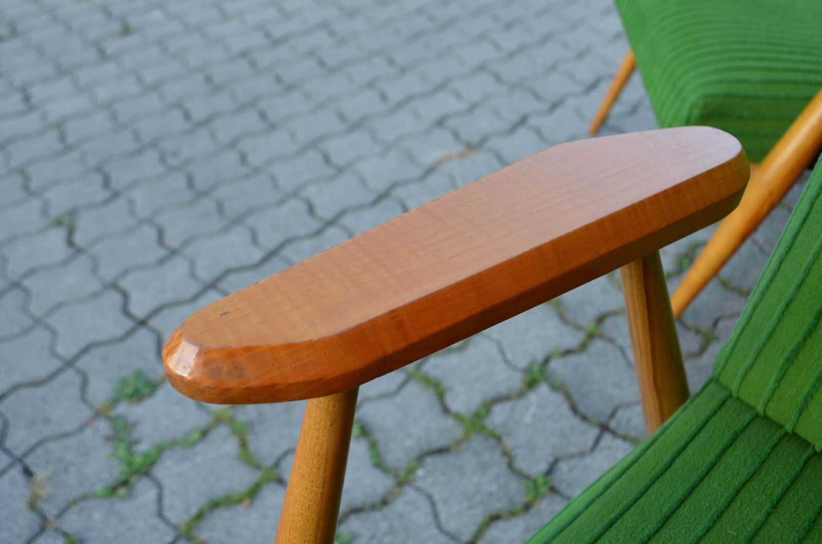 photo for sale Rare Mid Century Modern Czech Kubism Lounge Elm Easy Chairs