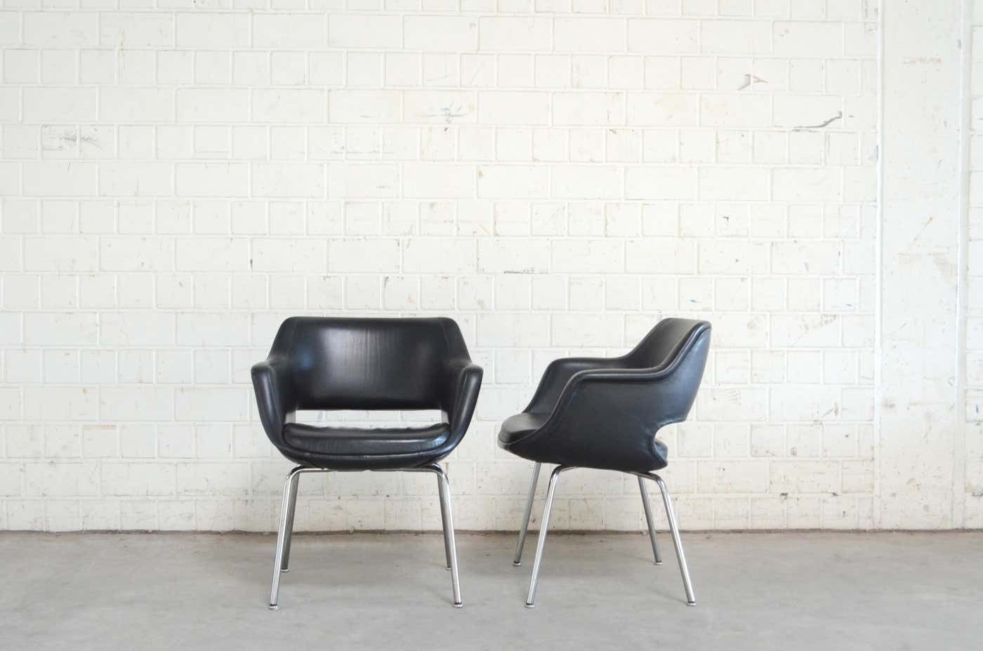 Olli Mannermaa Set Of 4 Leather Kilta Chair By Eugen Schmidt & Cassina Martela photo Furniture