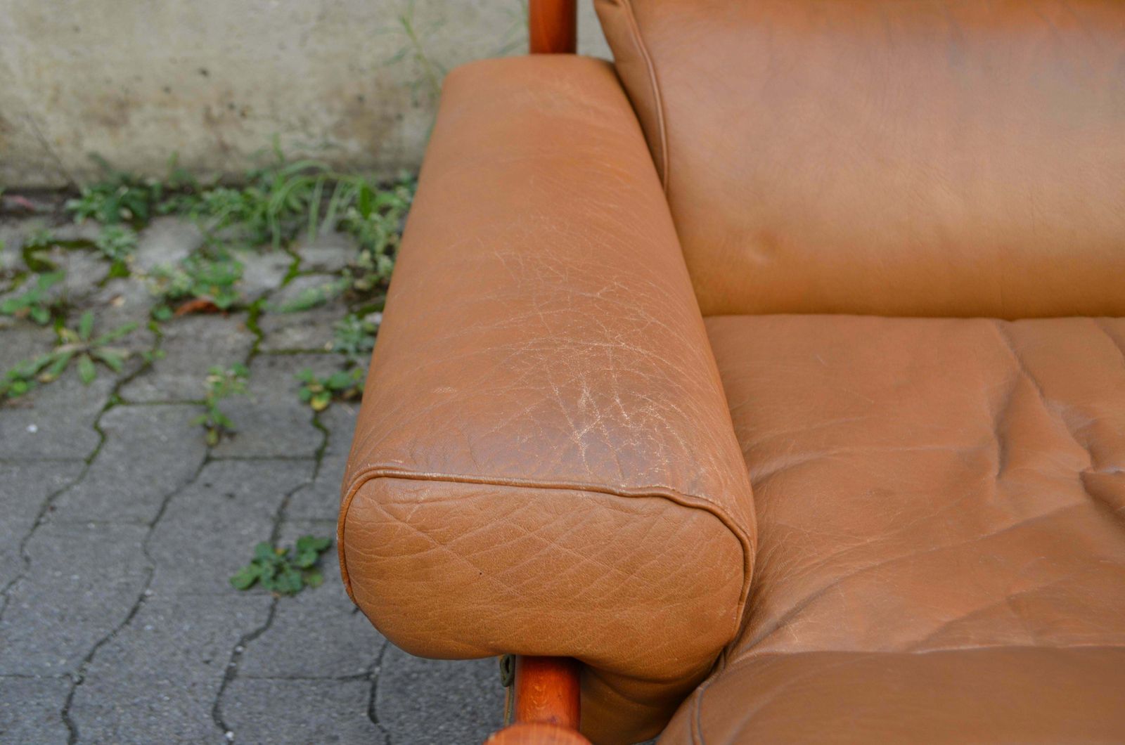 Arne Norell Model Inca Caramel Leather Lounge Chair photo vintage