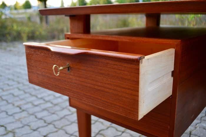 photo for sale Danish Modern Teak Executive Writing Desk Henning Jorgensen For Fredericia