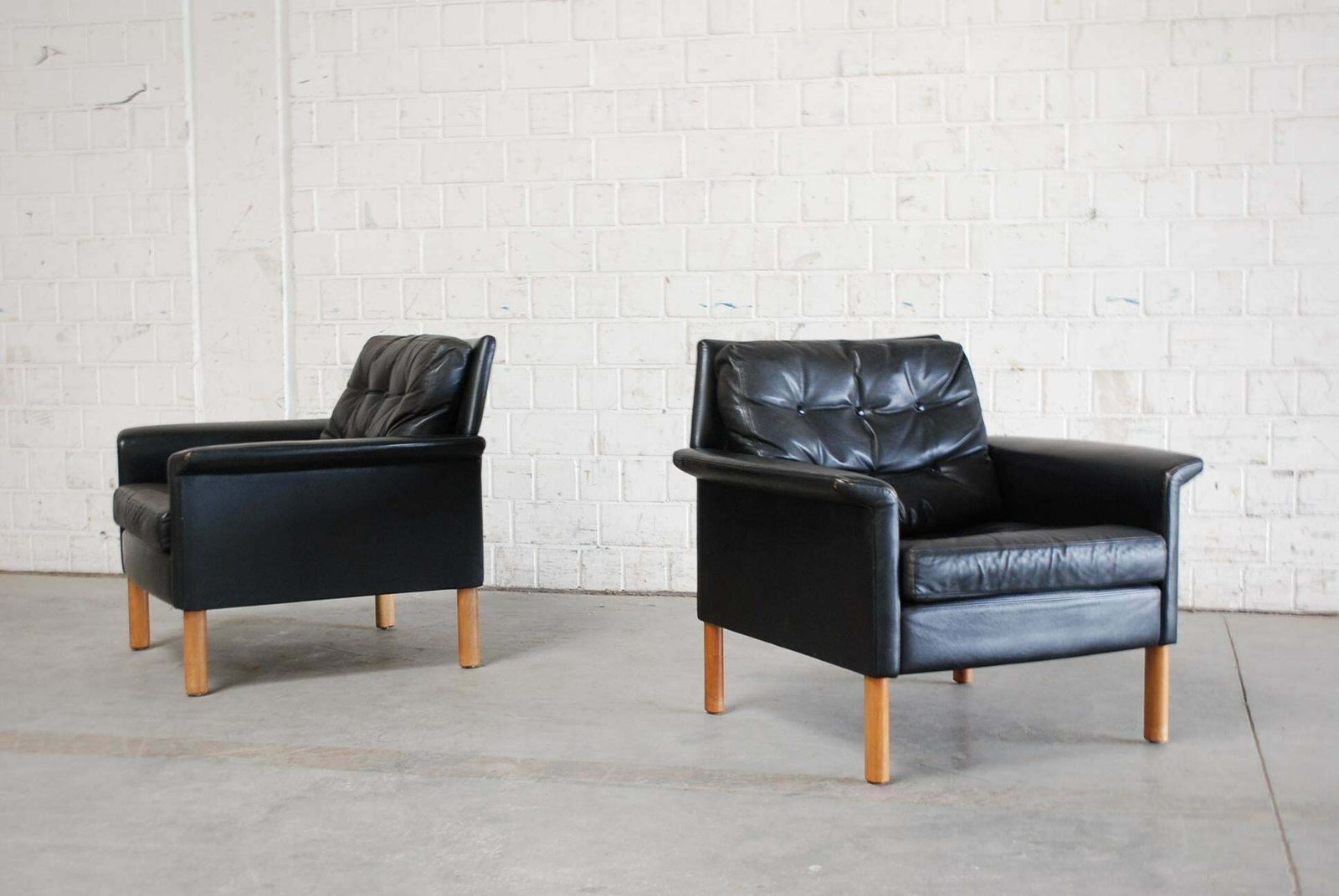 Kill International Pair Of Leather Armchair Design By Rudolf Glatzel, 1960s photo for sale