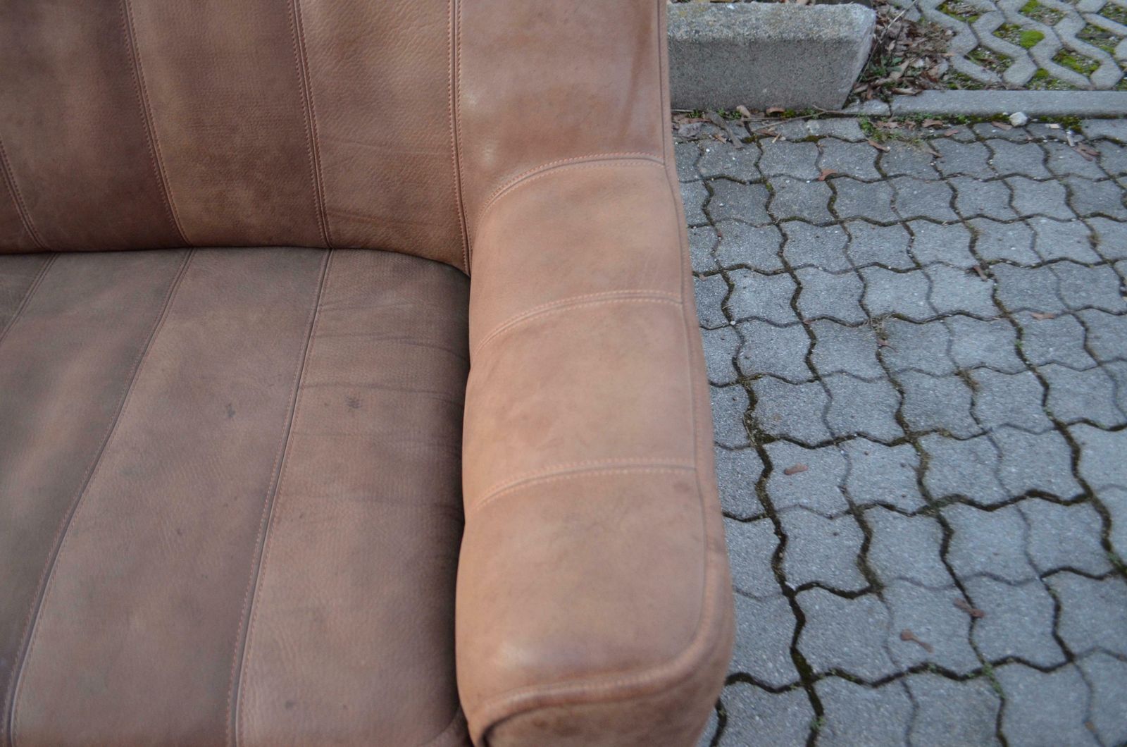 De Sede Ds 44 Loveseat Neck Leather Sofa Brown photo vintage