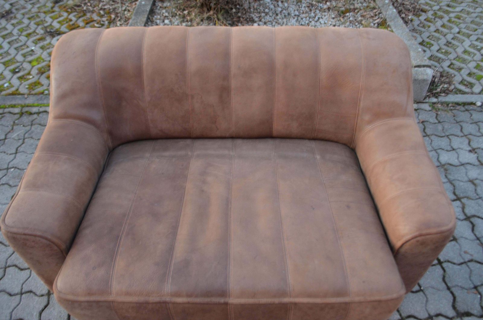 Furniture De Sede Ds 44 Loveseat Neck Leather Sofa Brown photo