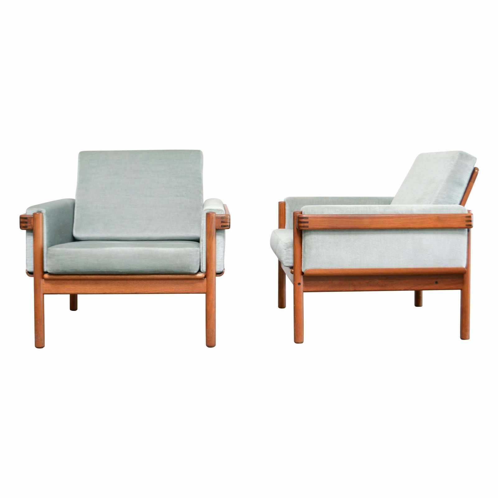 Henry Walter Klein Danish Modern Pair Of Teak Easy Chair For Bramin