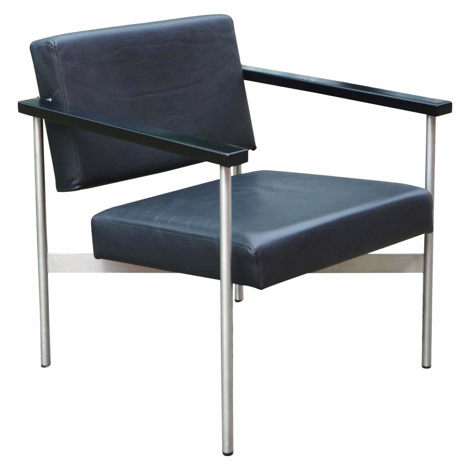 Hans Gugelot Minimalist Leather Lounge Chair Gs1076 Armchair Habit
