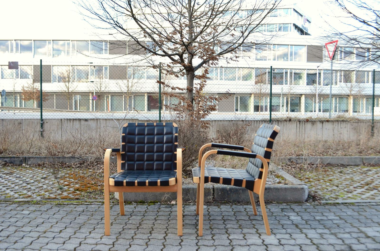 Alvar Aalto For Artek Model 45 Armchair Chair Black Leather 1 Of 4 photo furniture