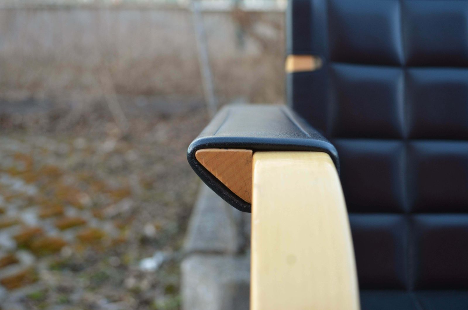 3172.0 Alvar Aalto For Artek Model 45 Armchair Chair Black Leather 1 Of 4 photo